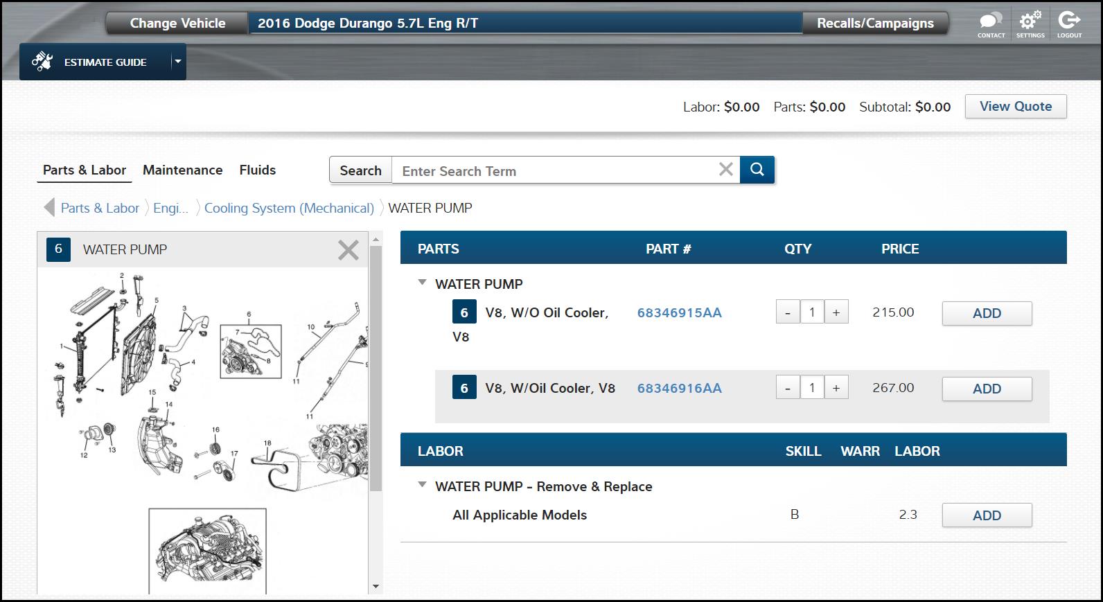 ProDemand Enhanced Estimate Guide